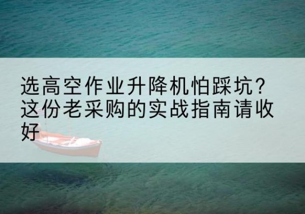 铜川高空作业升降机厂家推荐-选高空作业升降机怕踩坑？这份老采购的实战指南请收好